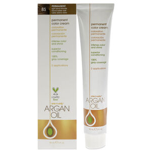 Argan Oil Permanent Color Cream - 8S Light Sand Blonde by One n Only 3 oz